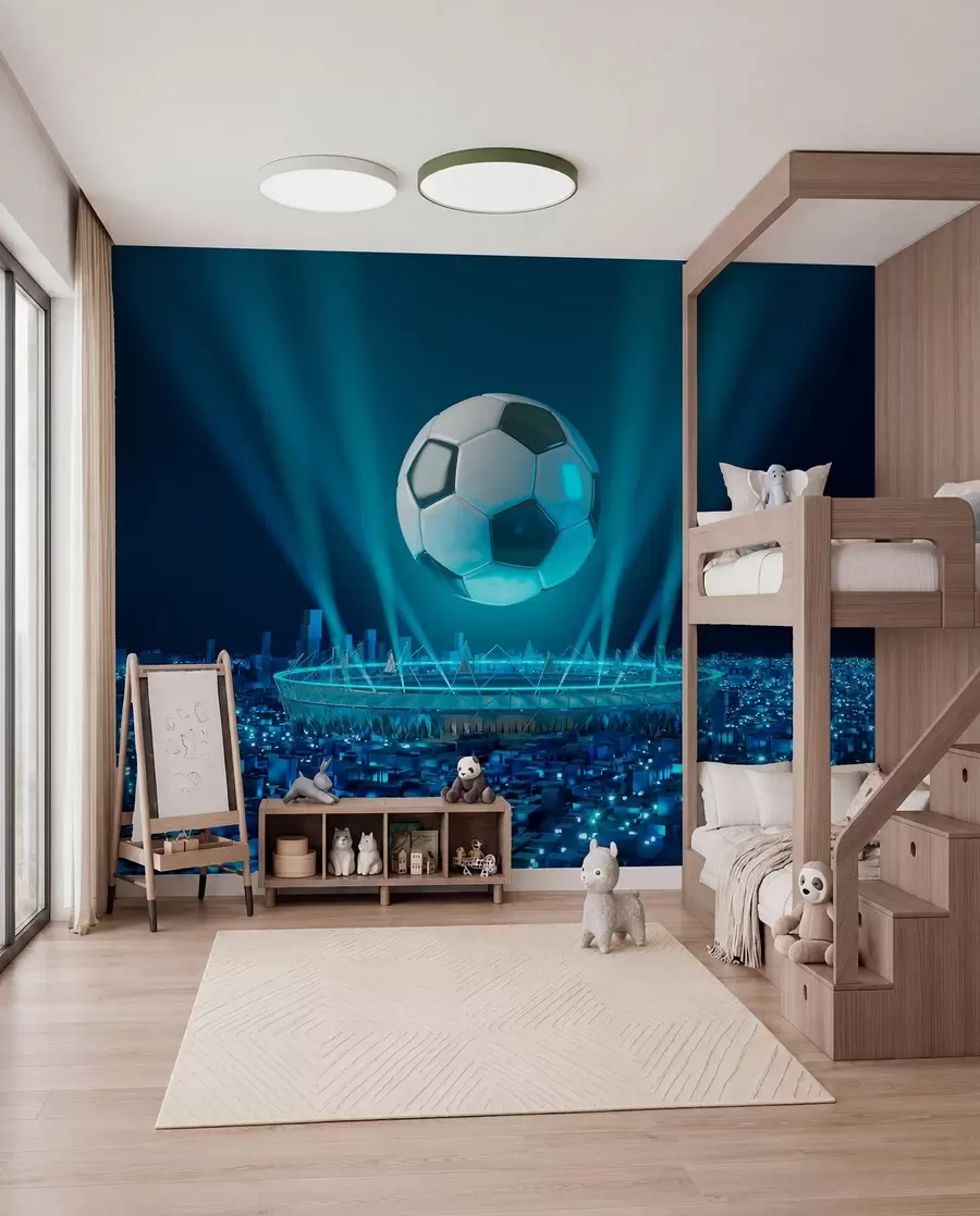 Fototapeta Stadion w błękitnych światłach u72793