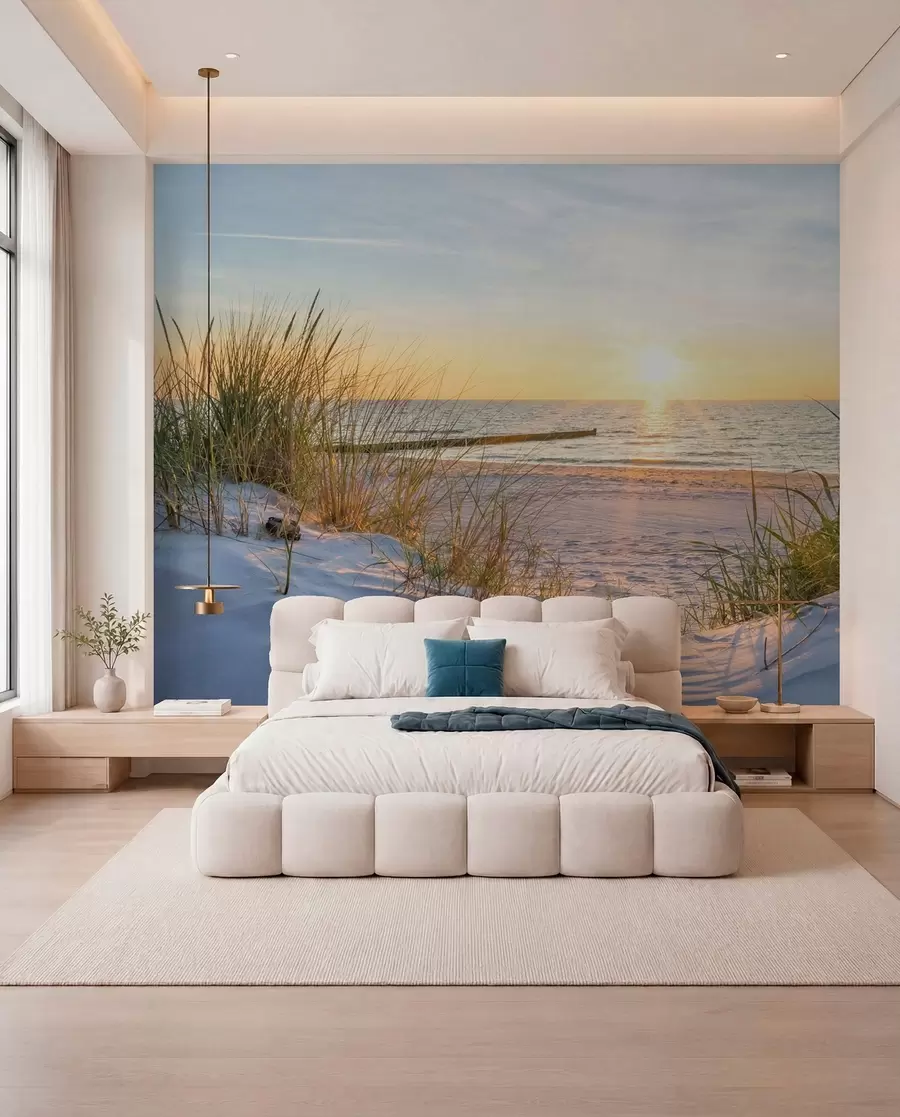 Fototapeta Photo/Panoramic Dunes Beach z zachodem słońca u93577