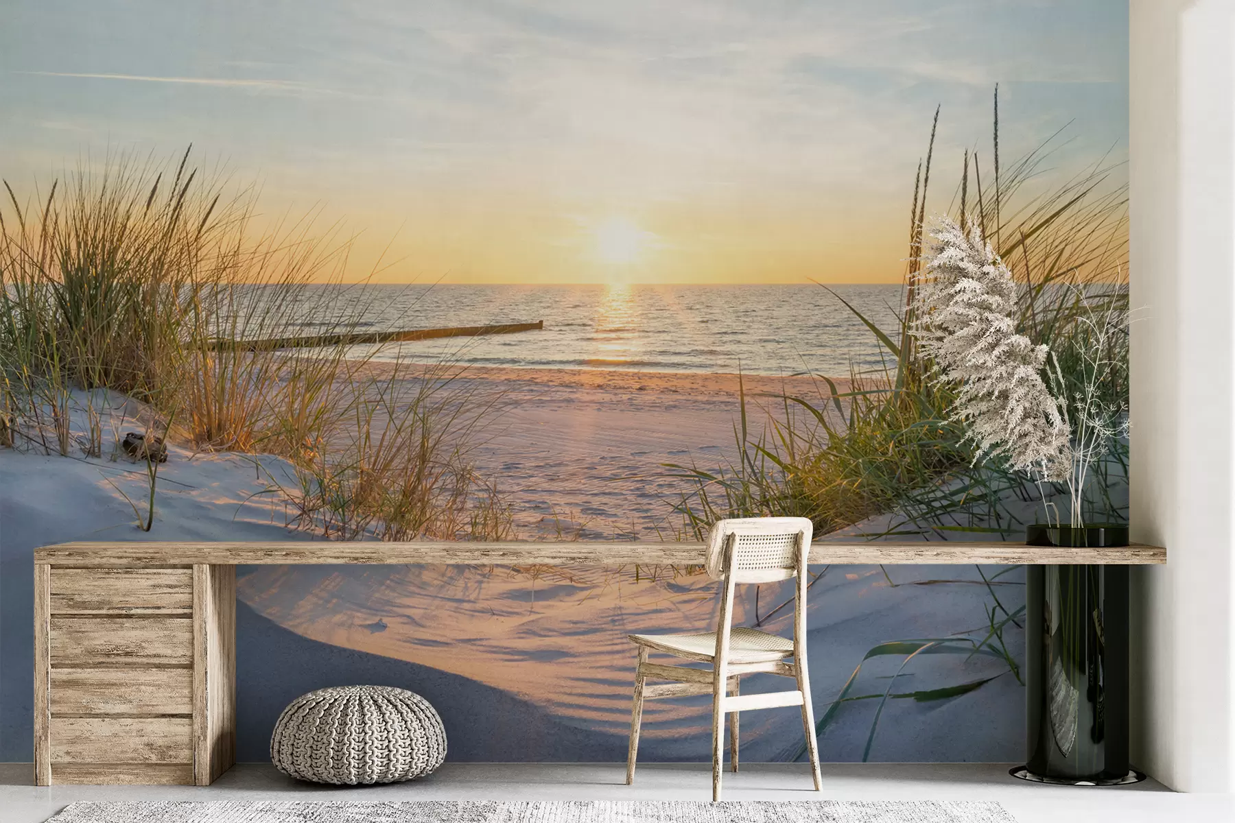 Fototapeta Photo/Panoramic Dunes Beach z zachodem słońca u93577
