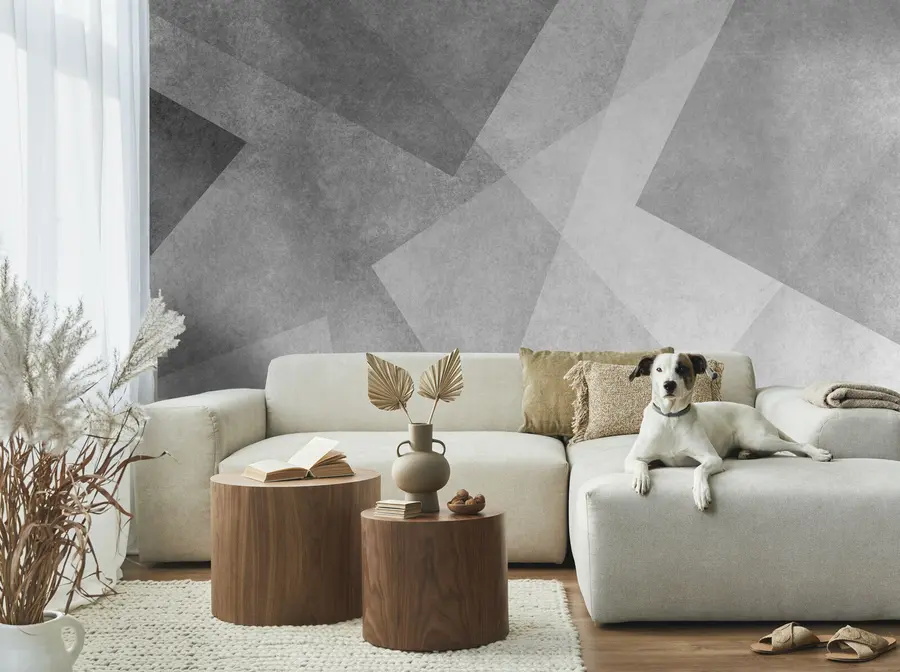 Fototapeta Geometryczna abstrakcja szarości u74057