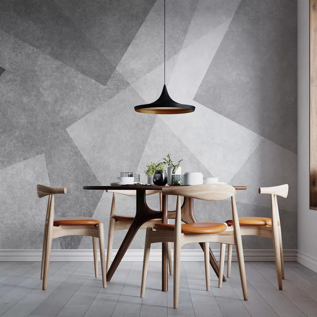 Fototapeta Geometryczna abstrakcja szarości u74057