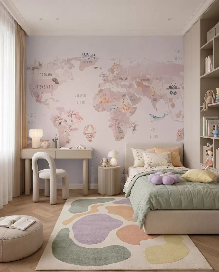 Fototapeta Bajkowa mapa świata u74508