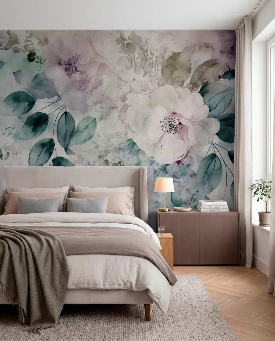 Fototapeta Delikatne kwiaty akwareli u93940