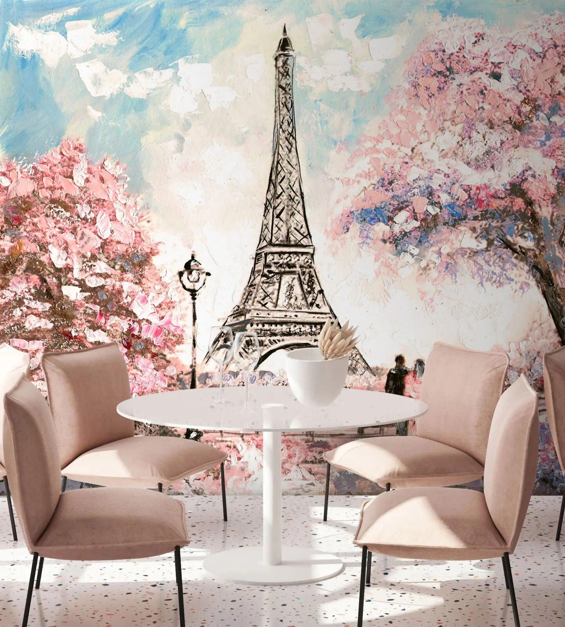 Fototapeta Widok na ulicę Paryża u74631