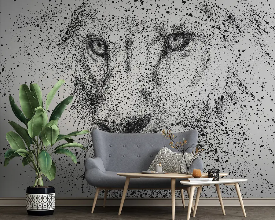 Fototapeta Lew akwareli u93948