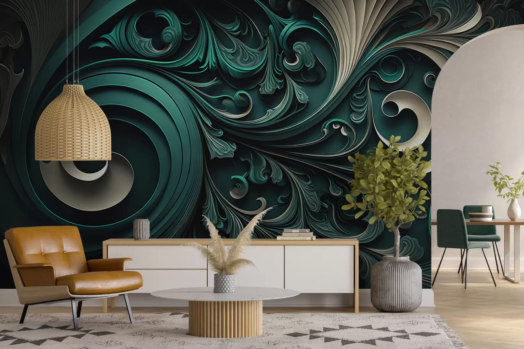 Fototapeta Zaprojektowane tło z geometrycznymi kształtami u74823