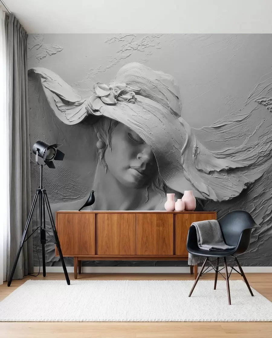 Fototapeta Kobieta w kapeluszu 3D u62592