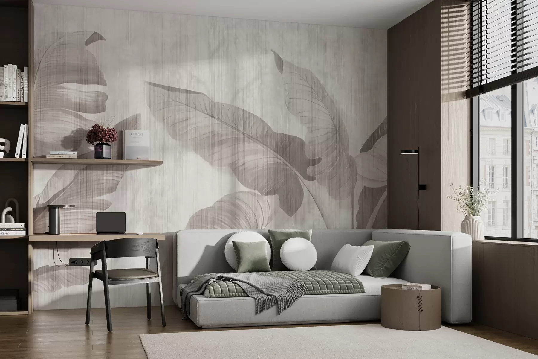 Fototapeta Tropikalne liście w stylu grunge u00299