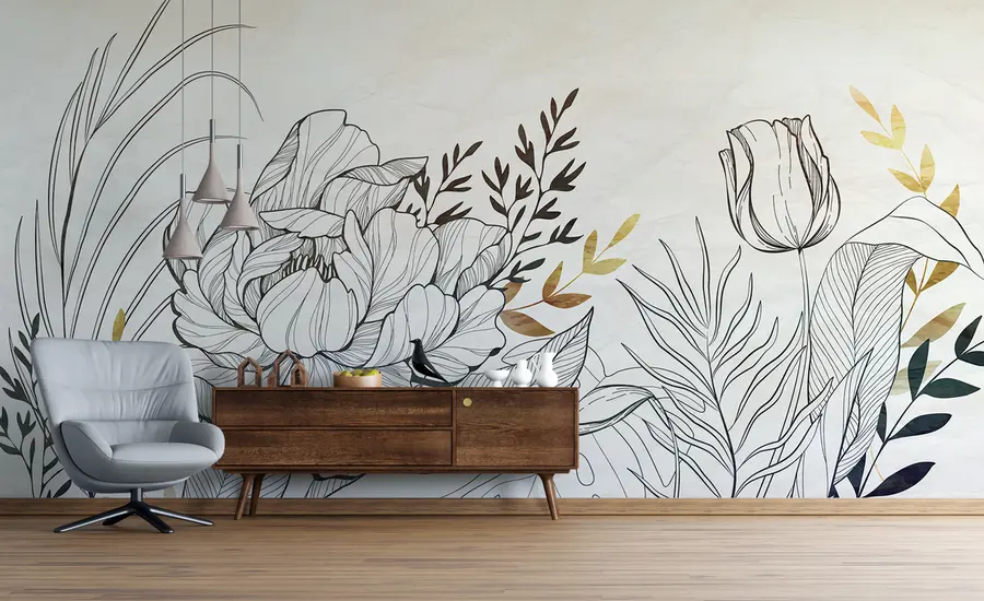 Fototapeta liście kwiatów u94307