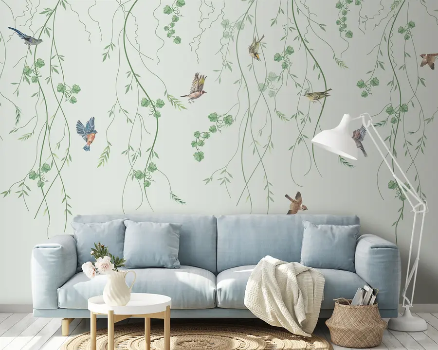 Fototapeta Gałęzie z ptakami, Chinoiserie u94493