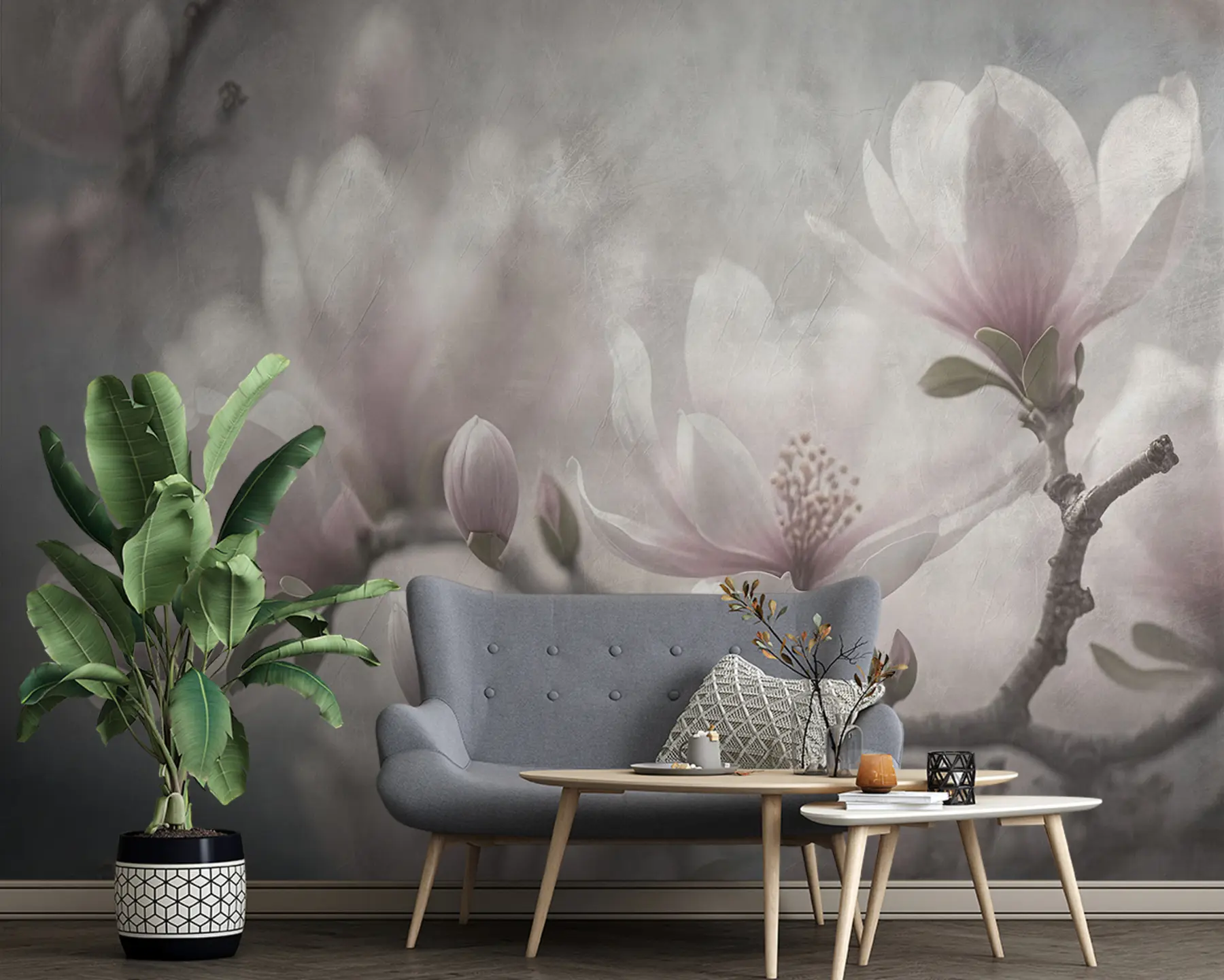 Fototapeta Delikatna gałąź magnolii u94501