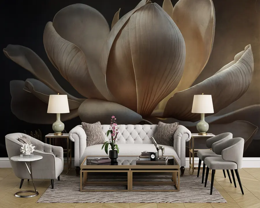 Fototapeta Duży kwiat na ciemnym tle u94507