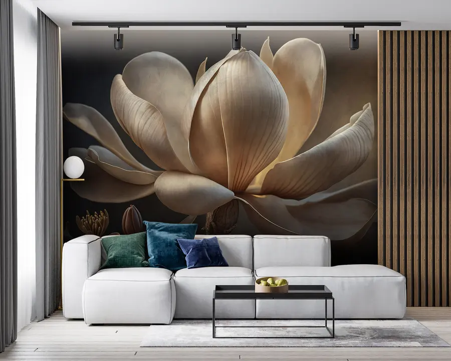 Fototapeta Duży kwiat na ciemnym tle u94507