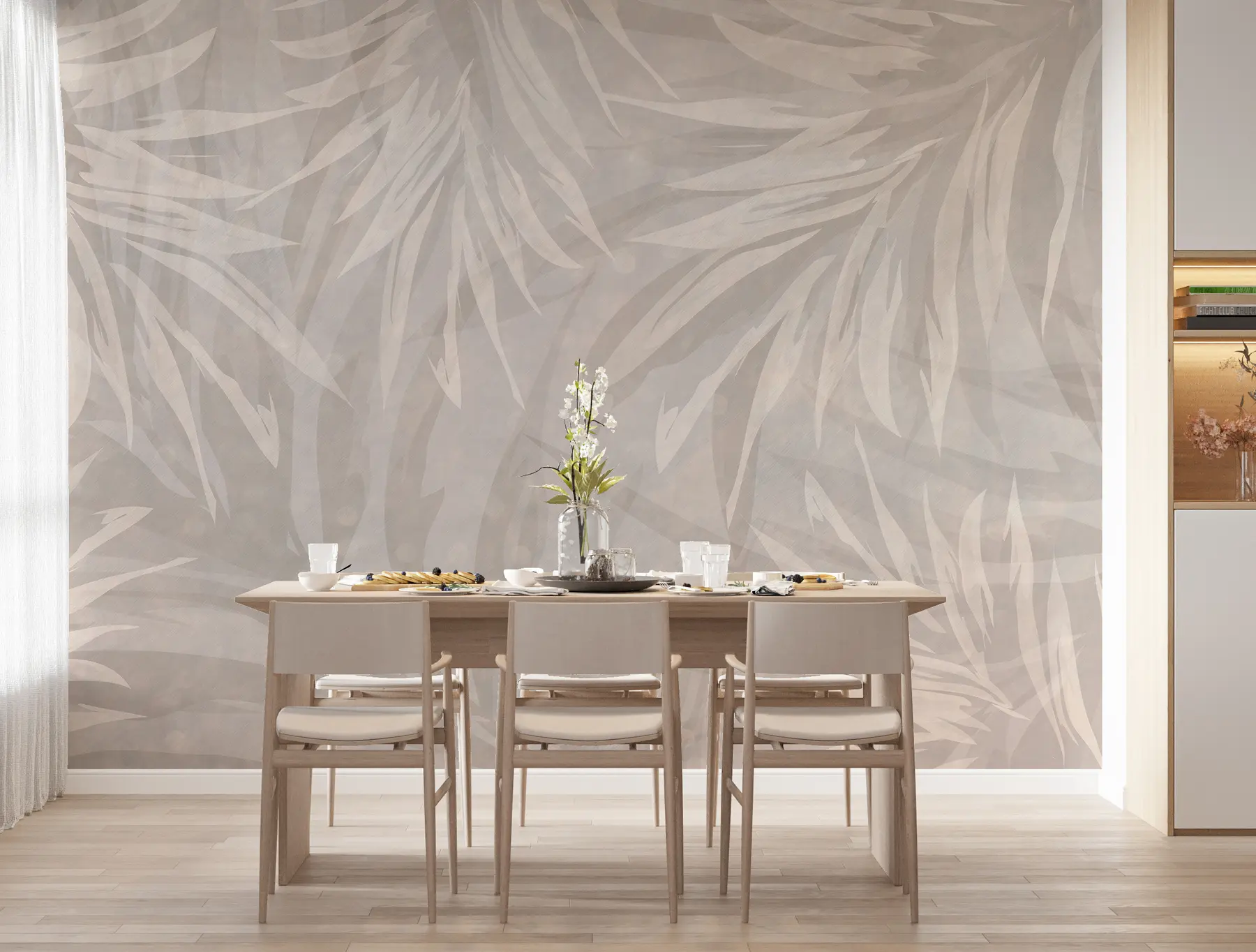 Fototapeta Liście na pastelowym tle u95013