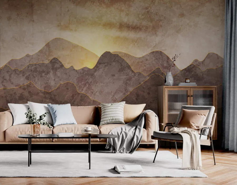 Fototapeta Krajobraz z górskimi szczytami u94314