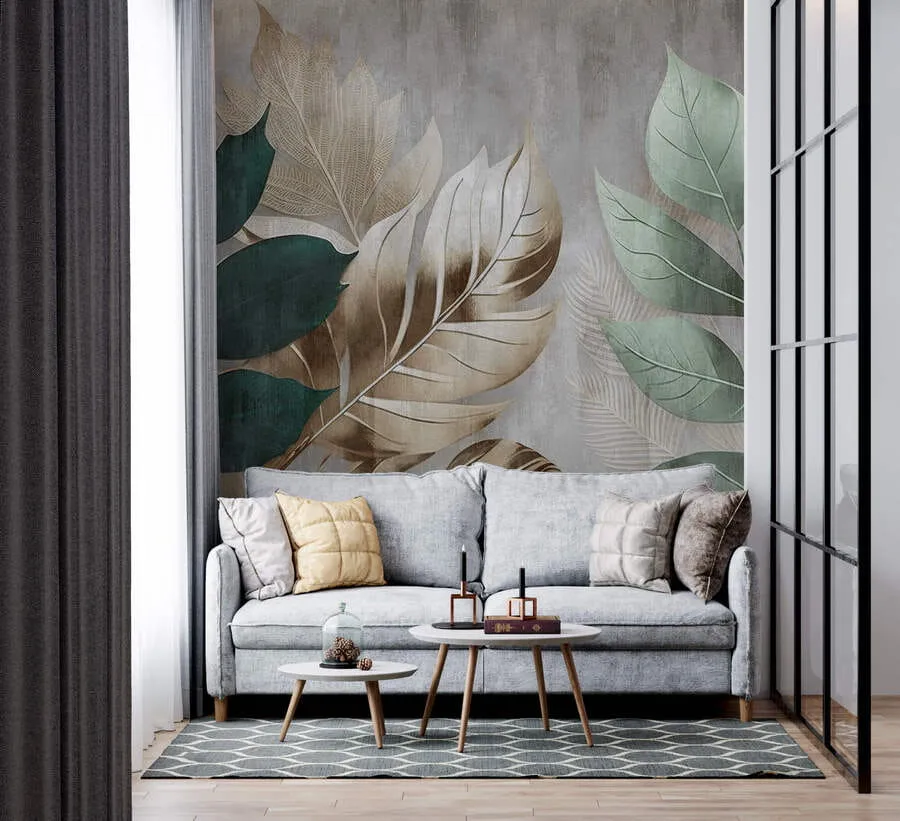 Fototapeta Liście na teksturowanym tle u94827