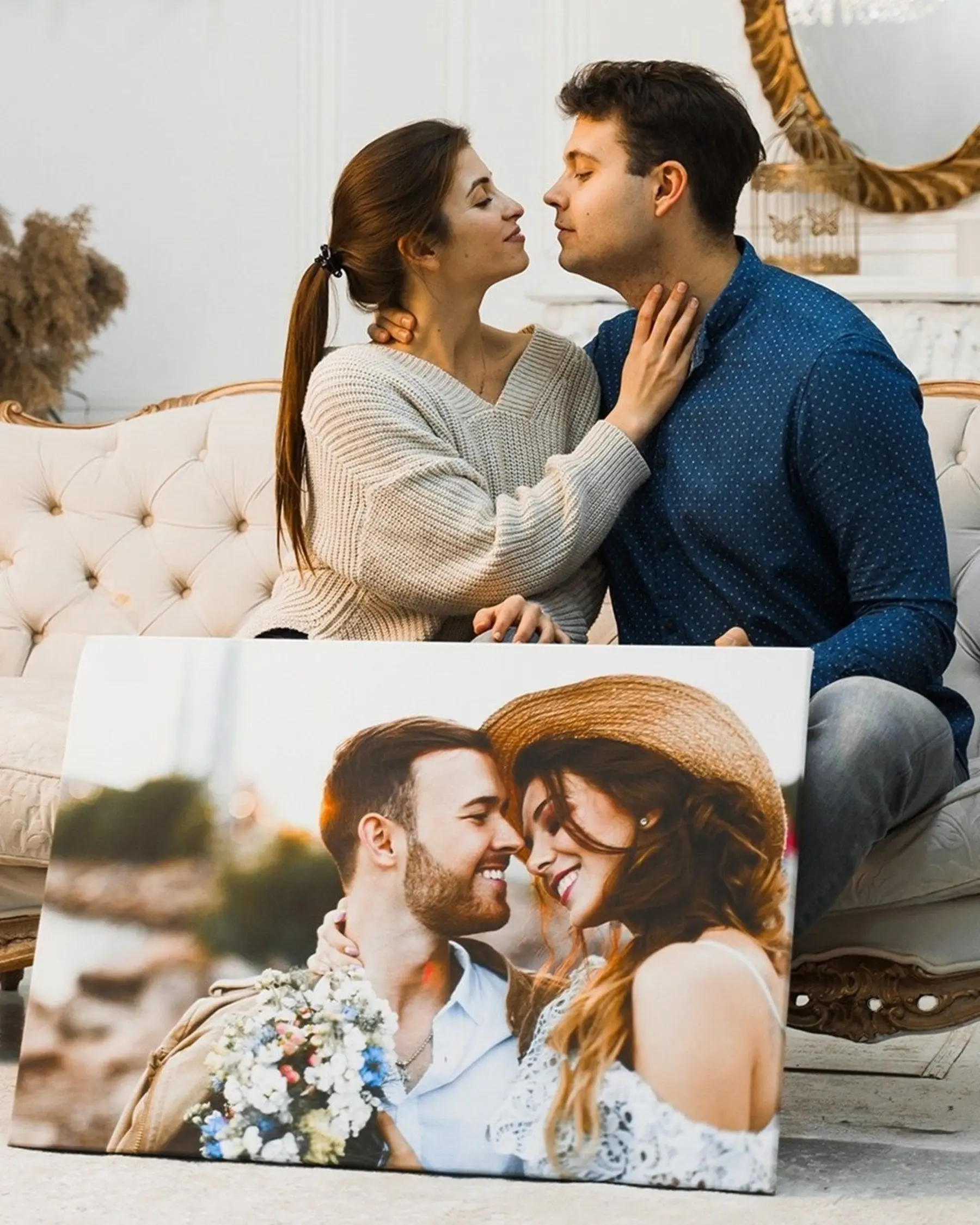 Obraz Prezent na ślub portret w akwareli s34696