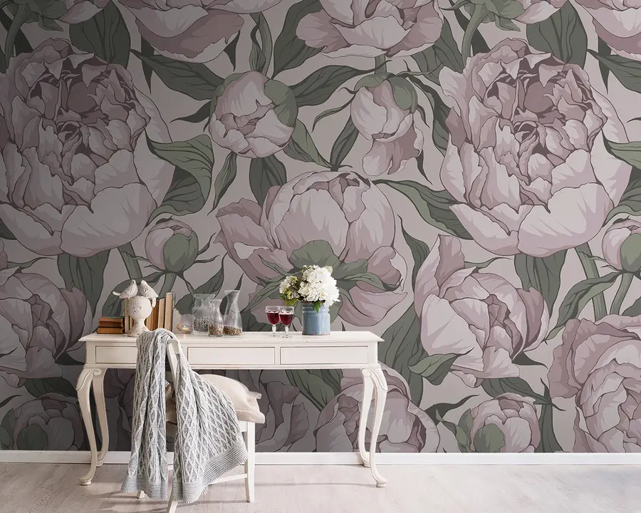 Fototapeta Kwitnące piwonie w pastelowych kolorach u95849