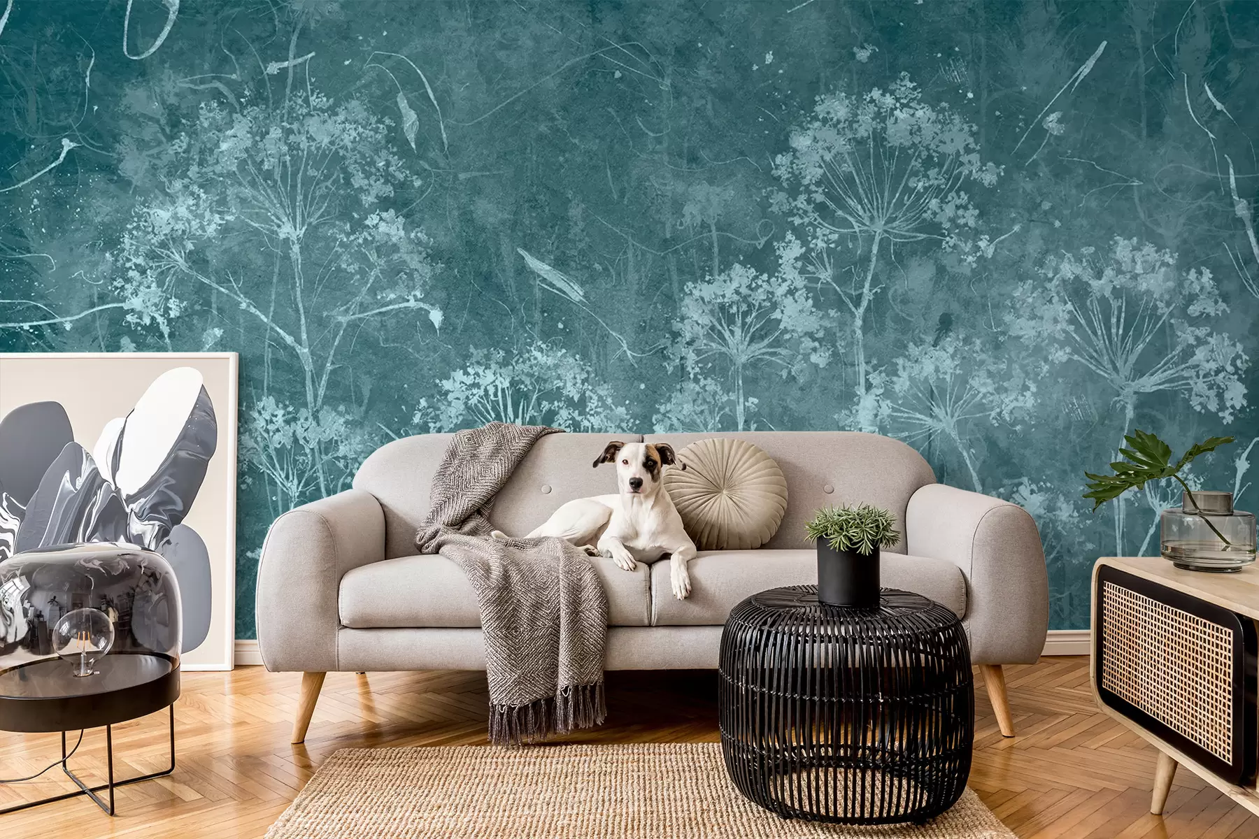 Fototapeta Polne kwiaty w stylu grunge u96551