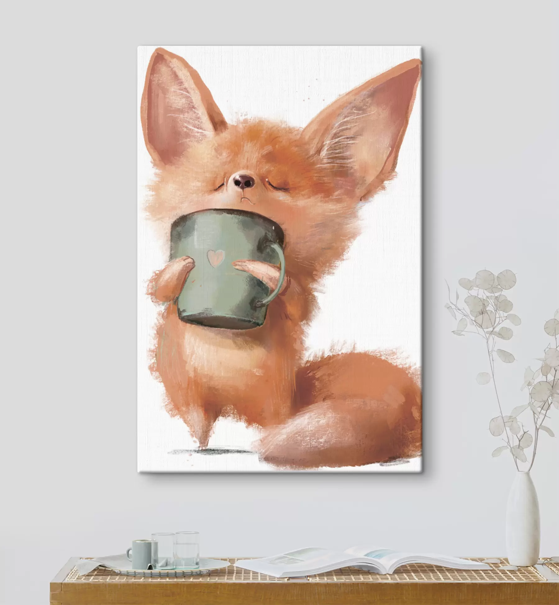 Fototapeta Czerwony lis i kawa s35008