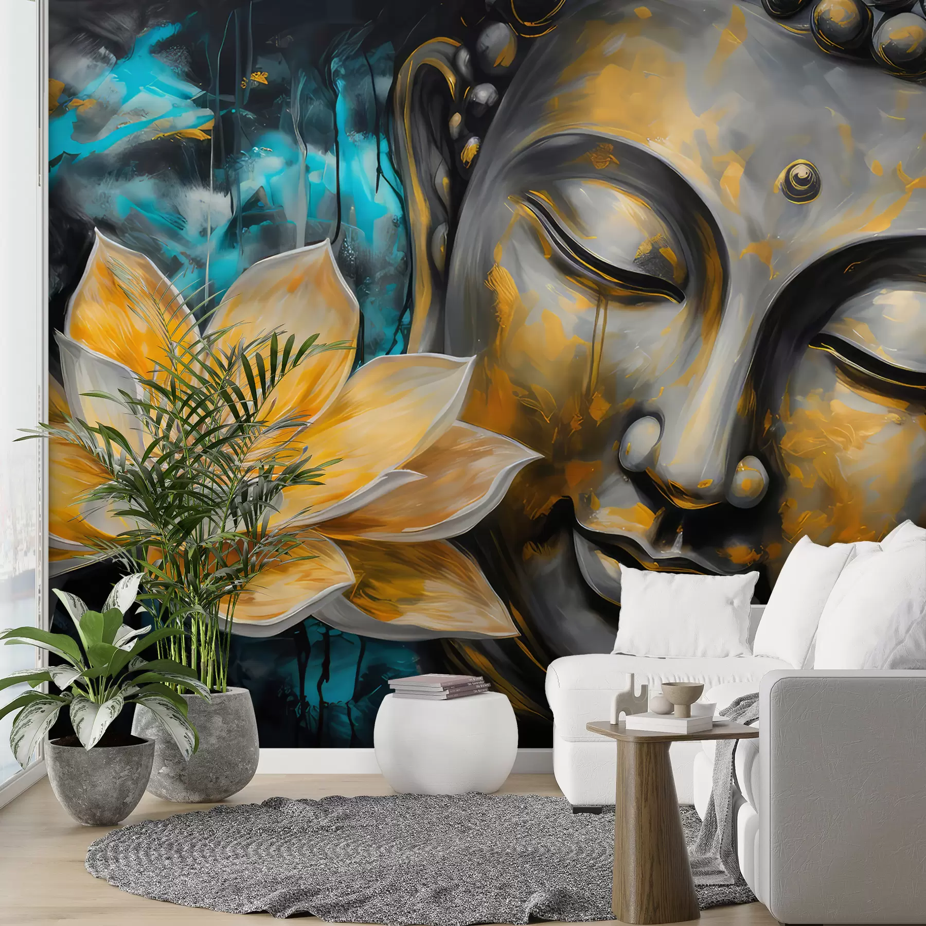 Obraz Kwiat lotosu i Budda u96961