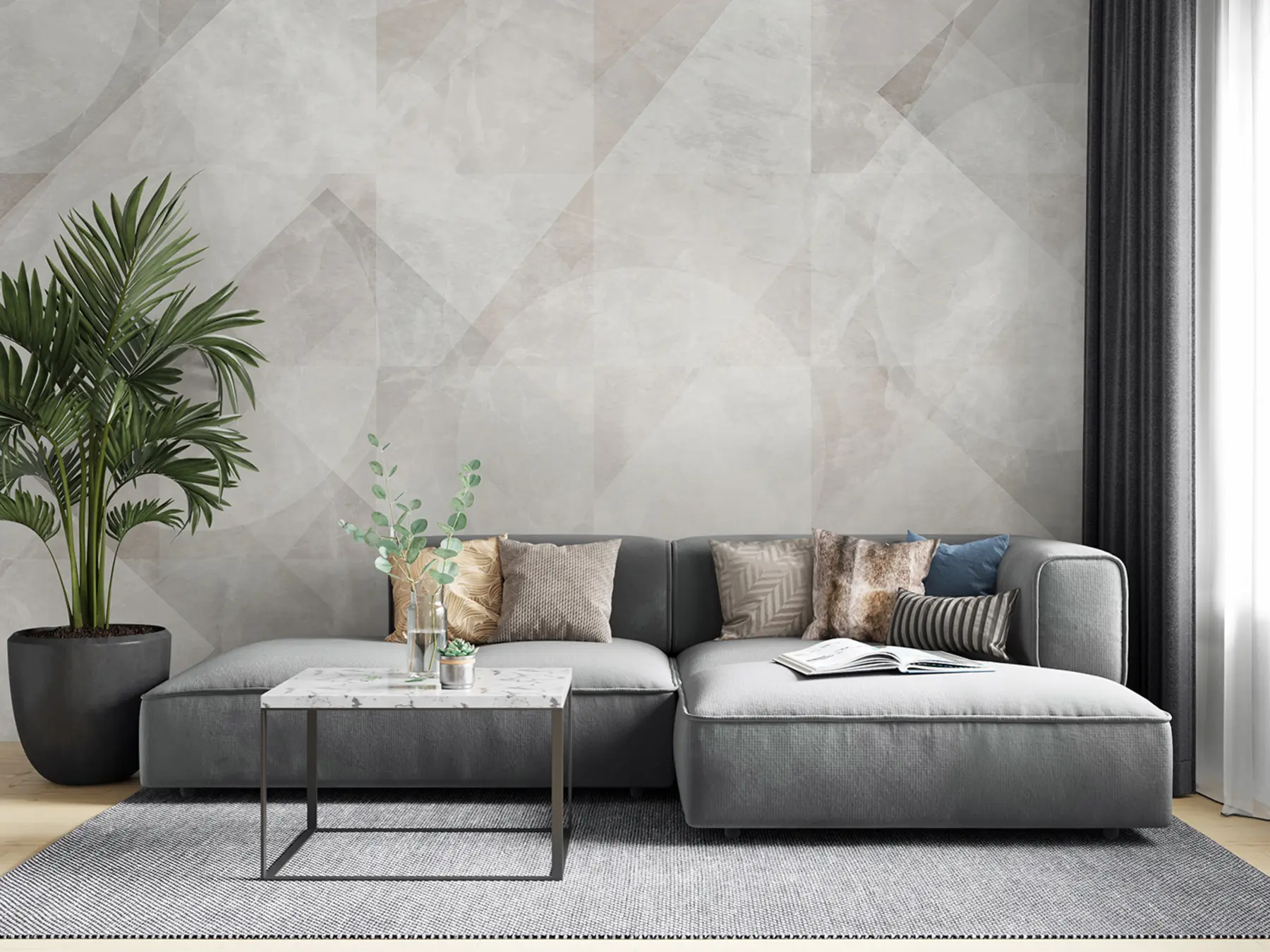 Fototapeta Abstrakcja geometryczna na marmurowym tle w pastelowych kolorach u97269