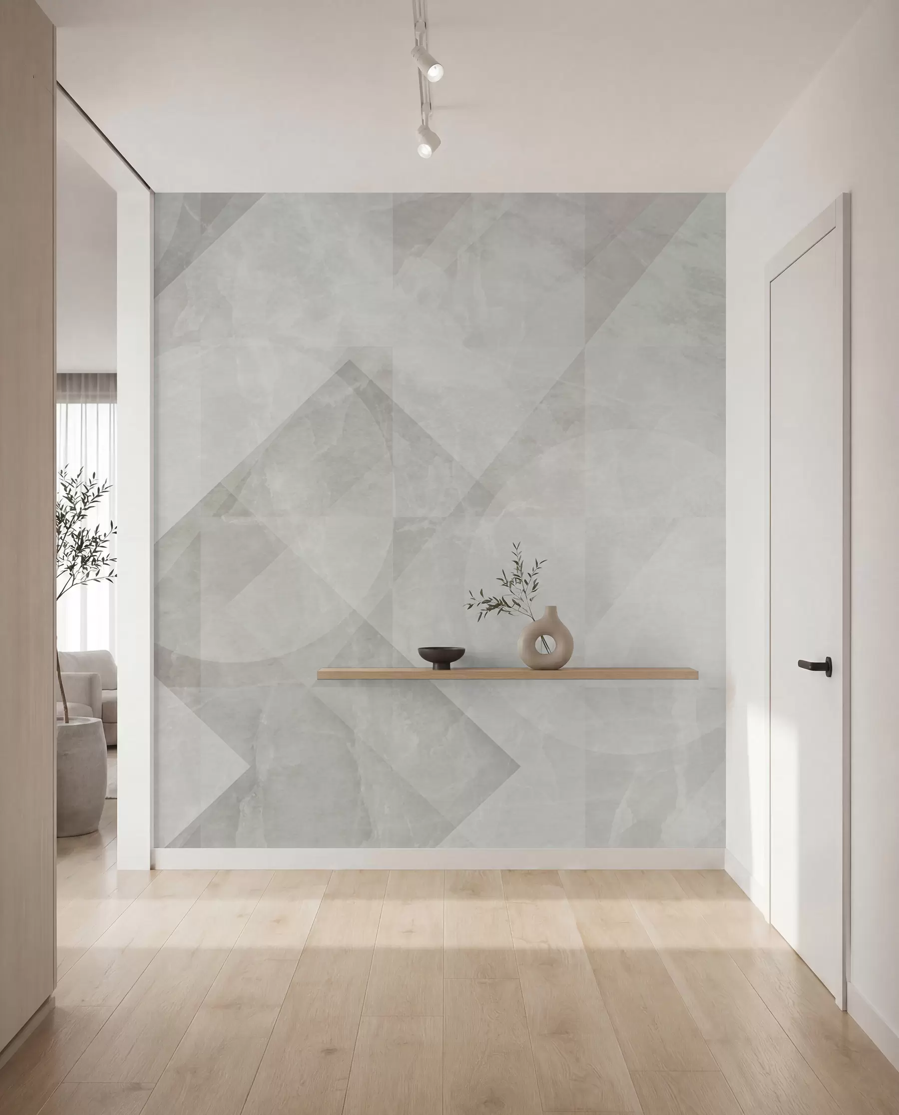 Fototapeta Abstrakcja geometryczna na marmurowym tle w pastelowych kolorach u97269