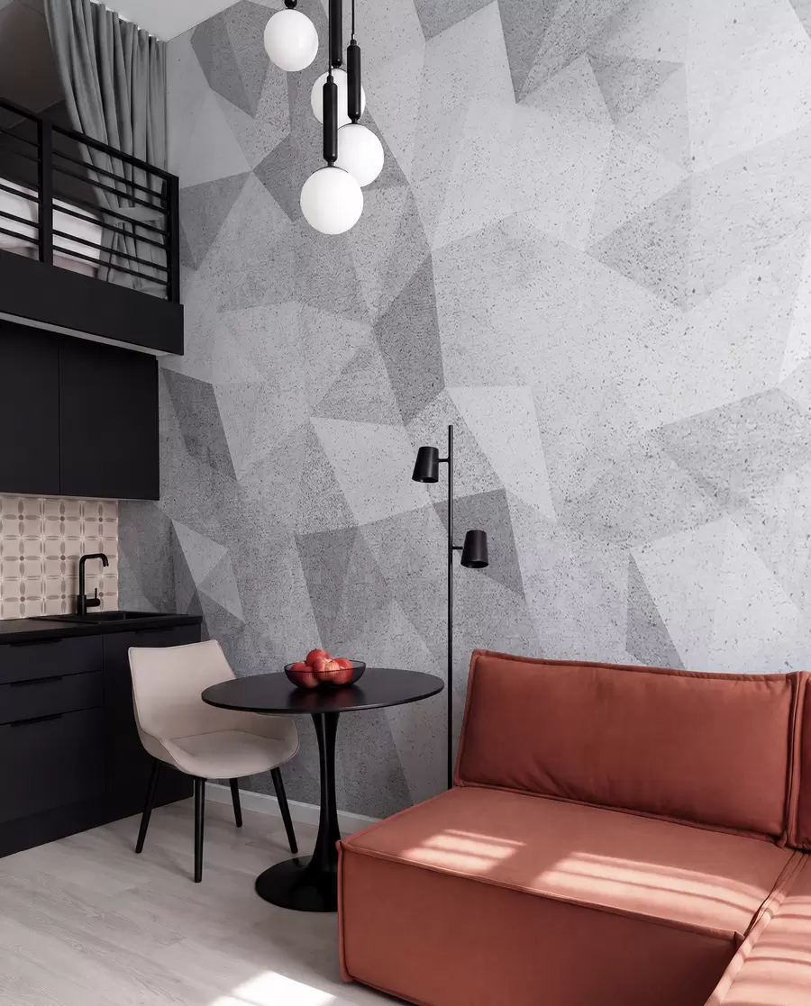Fototapeta Abstrakcyjne wielokąty 3D grunge loft u97336