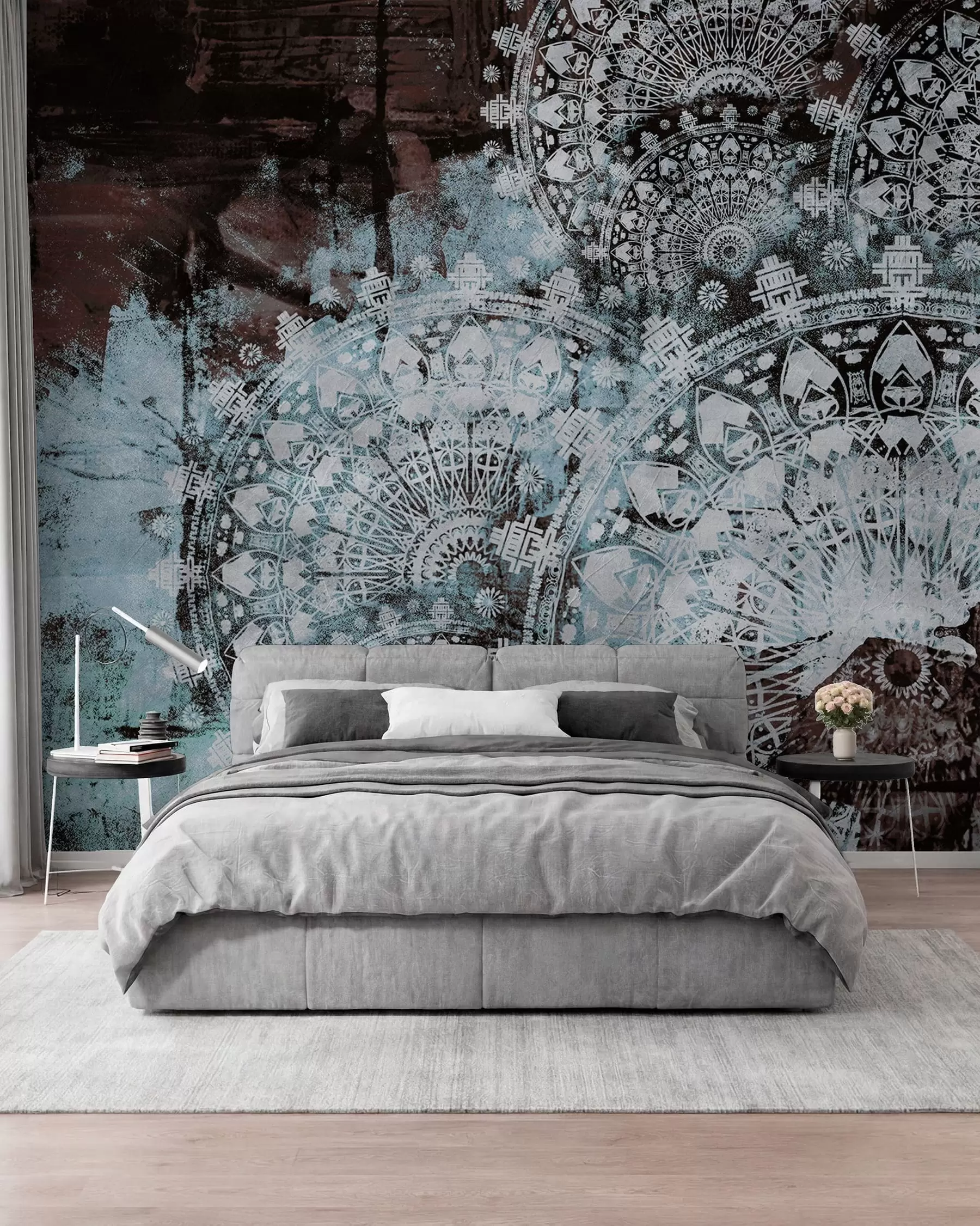 Fototapeta Mandala w lodowym błękicie u93958v1