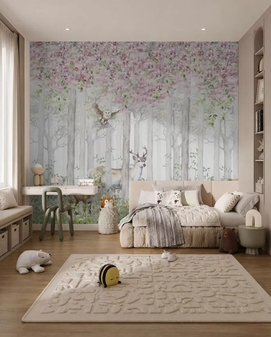 Fototapeta Kwitnący las w mgiełce u97614