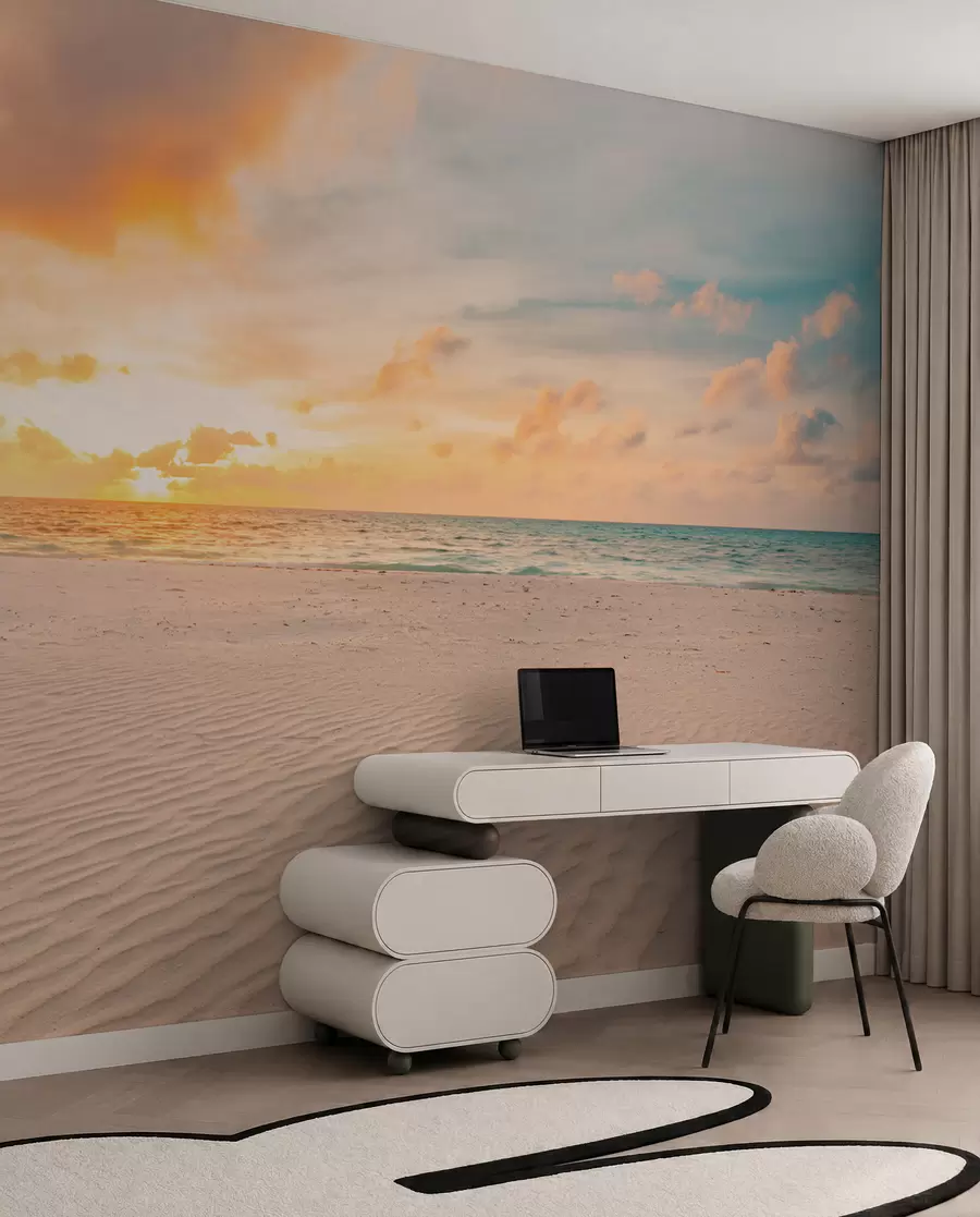 Fototapeta Plaża biały piasek morze i fale u97894