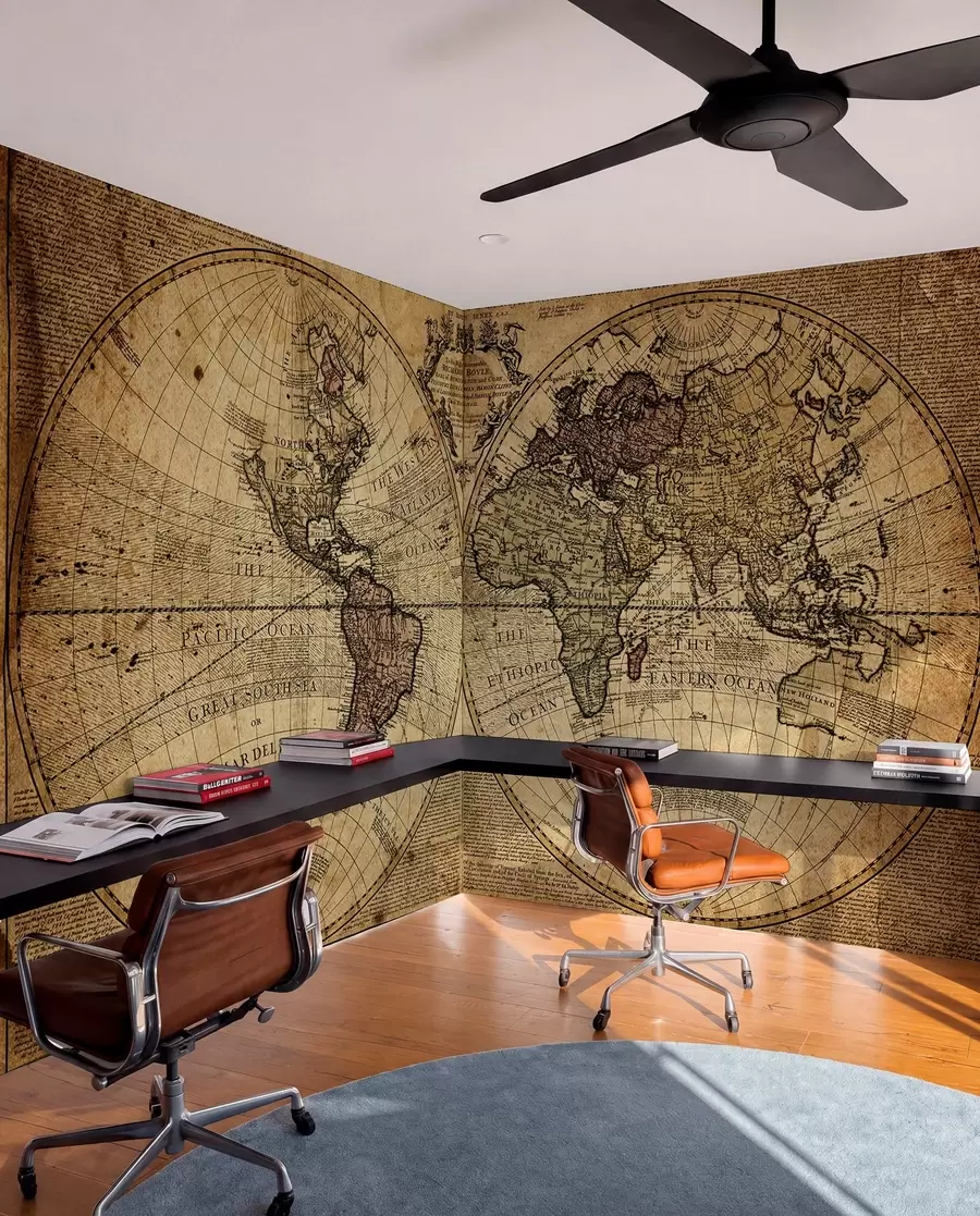 Fototapeta Antyczna mapa świata u18533