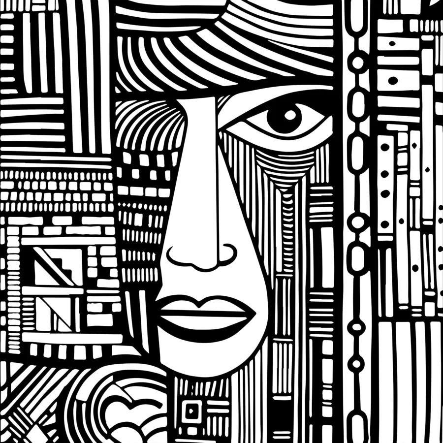 Fototapeta Abstrakcyjna twarz u98713