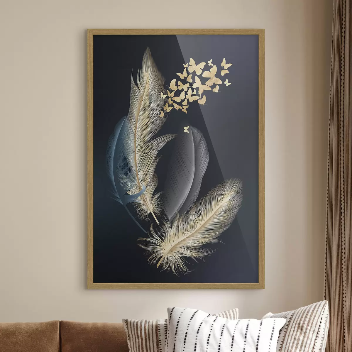 Plakat Pióra i motyle f03899