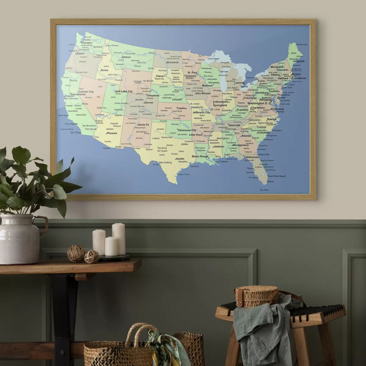 Plakat Mapa, ekoregion i świat f09911