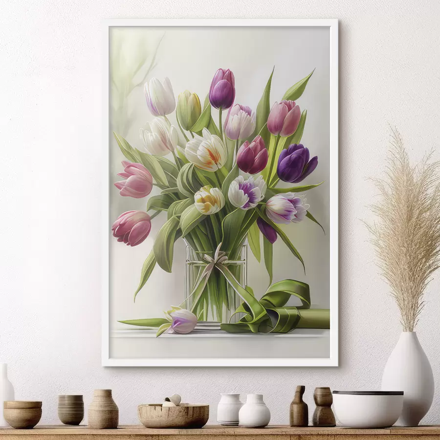 Fototapeta Bukiet tulipanów w wazonie f31219