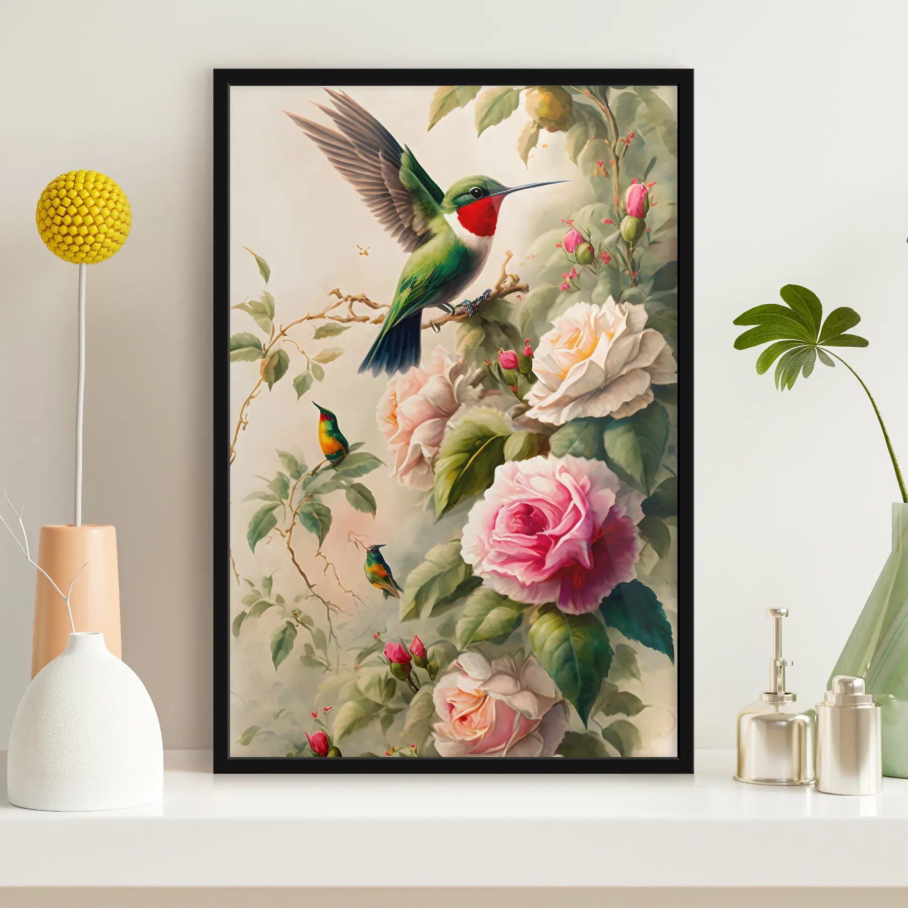 Fototapeta Koliber w kwiatach f33561