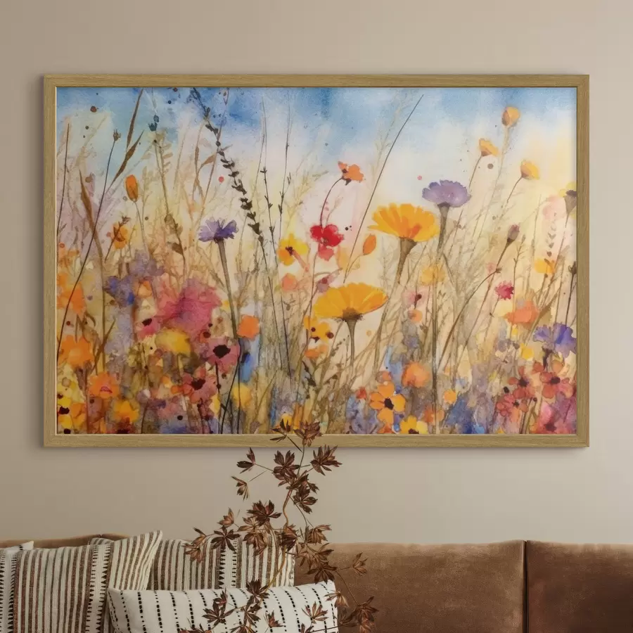 Fototapeta akwarela kwiaty f33634