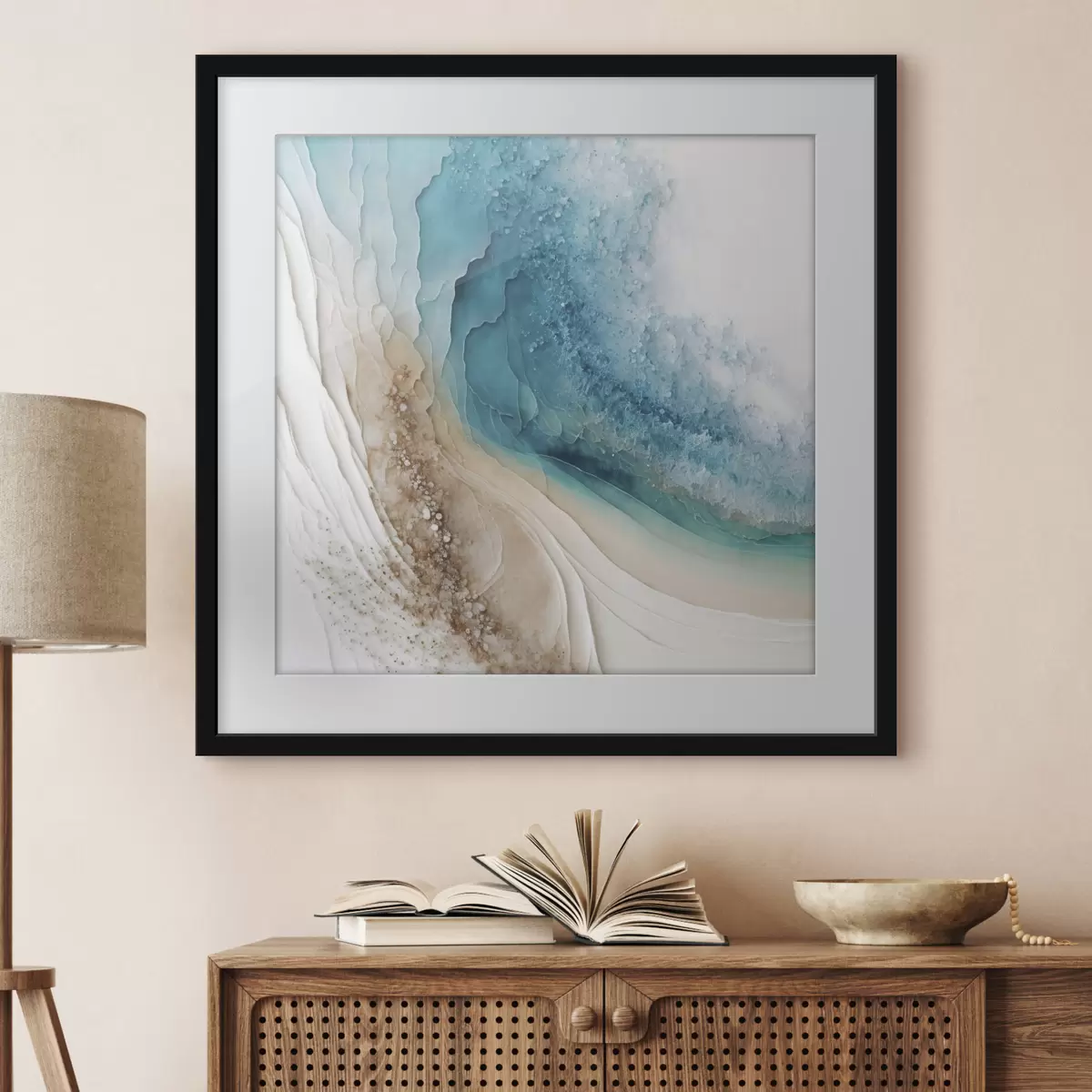 Plakat Abstrakcja plaży i oceanu f36029