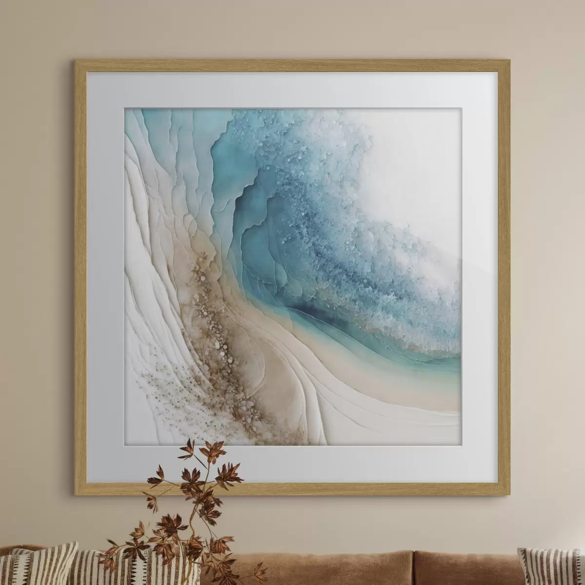 Plakat Abstrakcja plaży i oceanu f36029