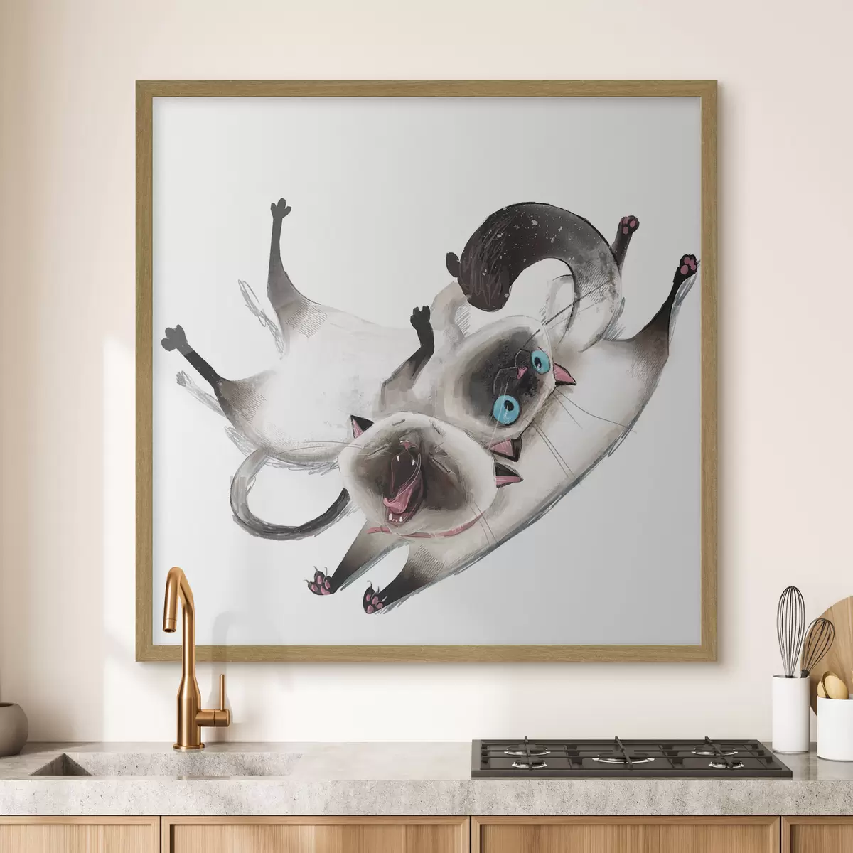 Plakat Dwa koty syjamskie f34990