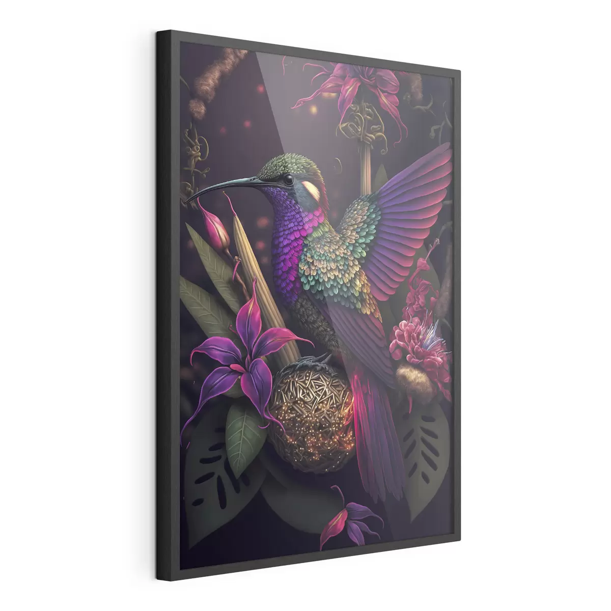 Plakat Kolibry i kwiaty f33703