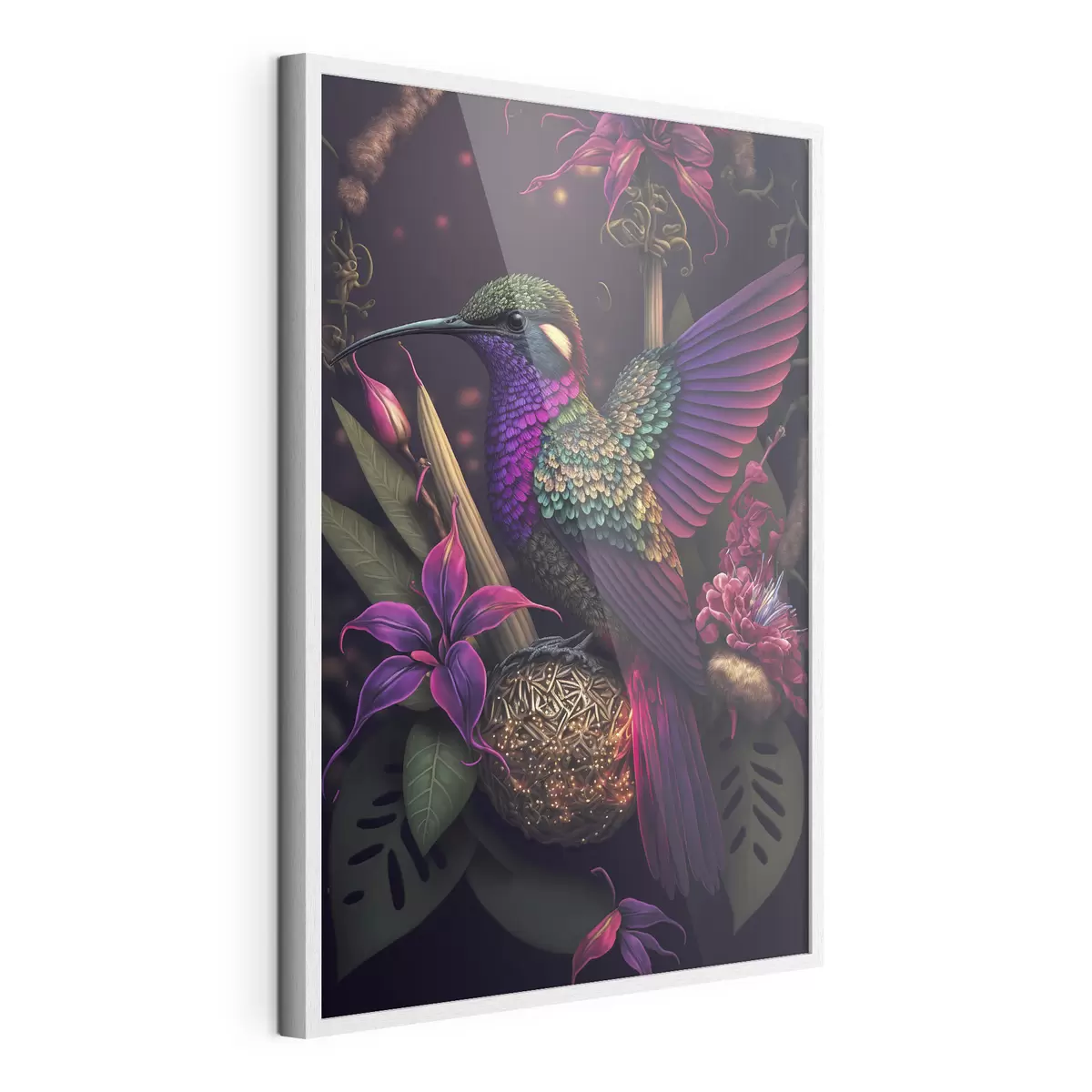 Plakat Kolibry i kwiaty f33703