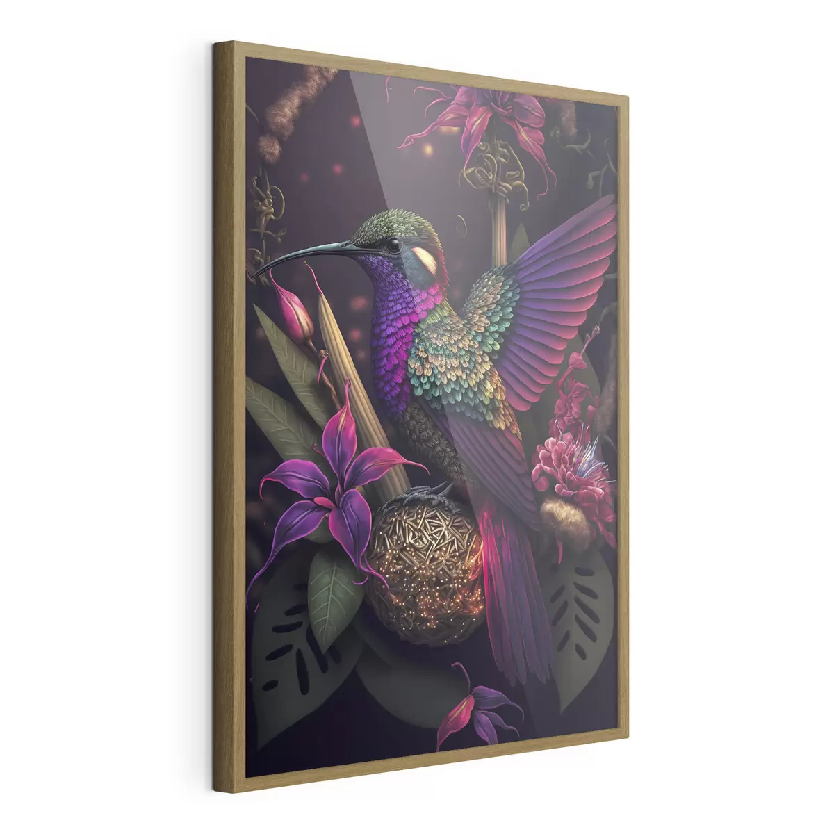Plakat Kolibry i kwiaty f33703