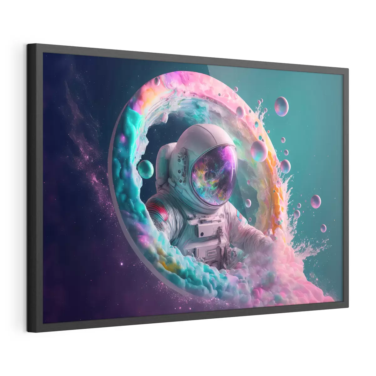Plakat Astronauta w jasnej galaktyce w stylu pop art f33510