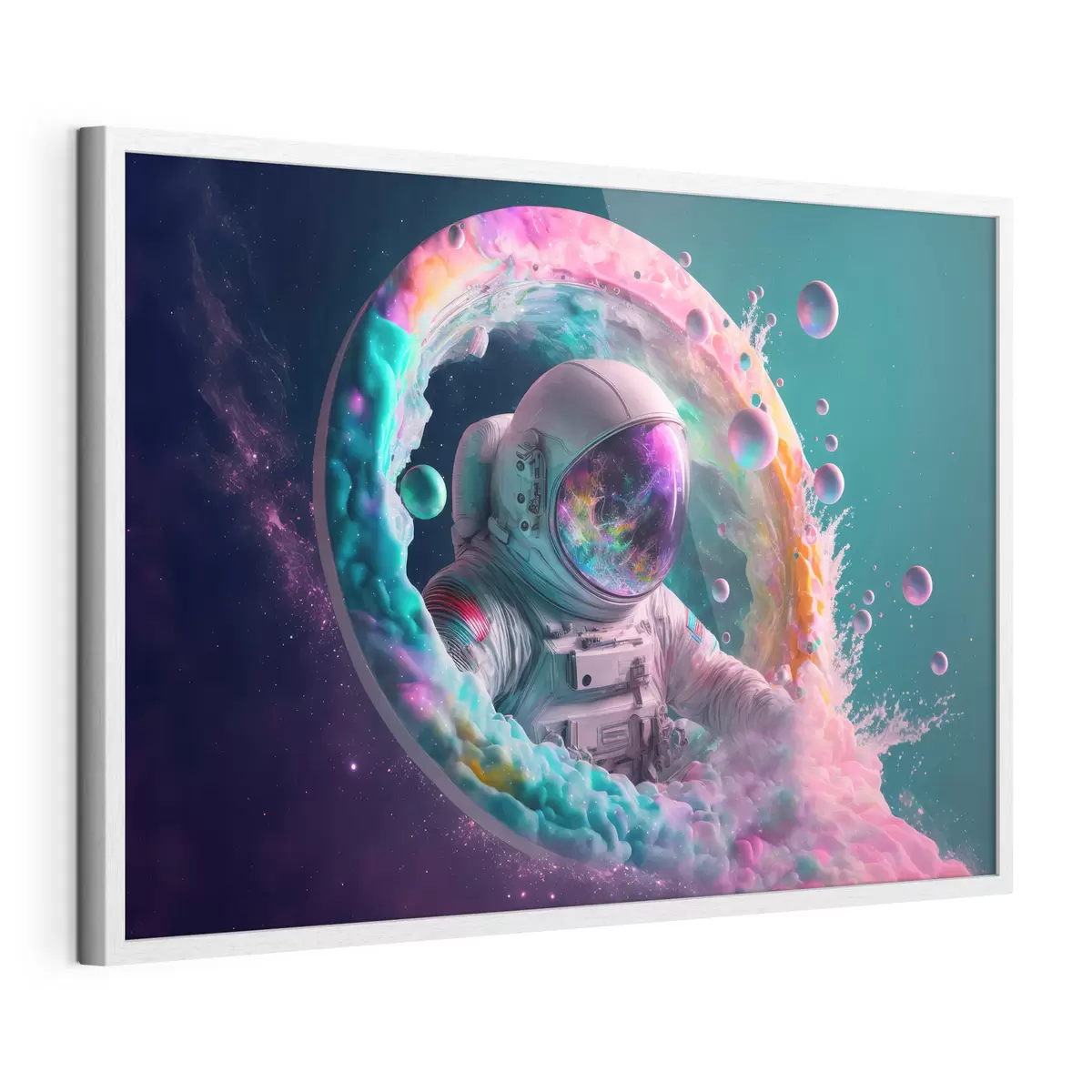 Plakat Astronauta w jasnej galaktyce w stylu pop art f33510