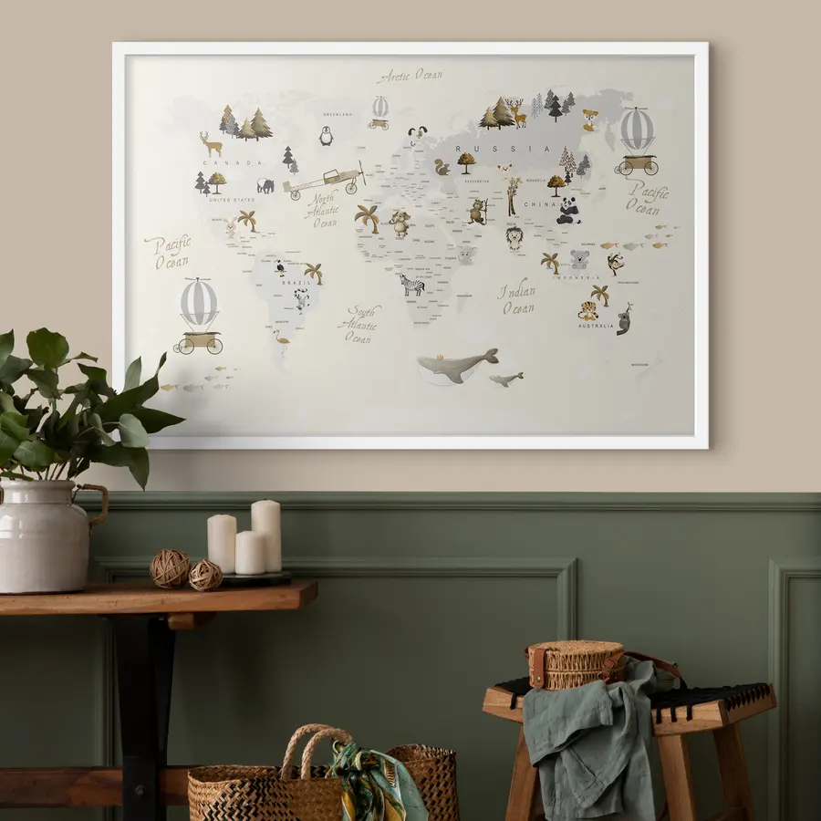 Fototapeta Mapa świata dla dzieci f31798