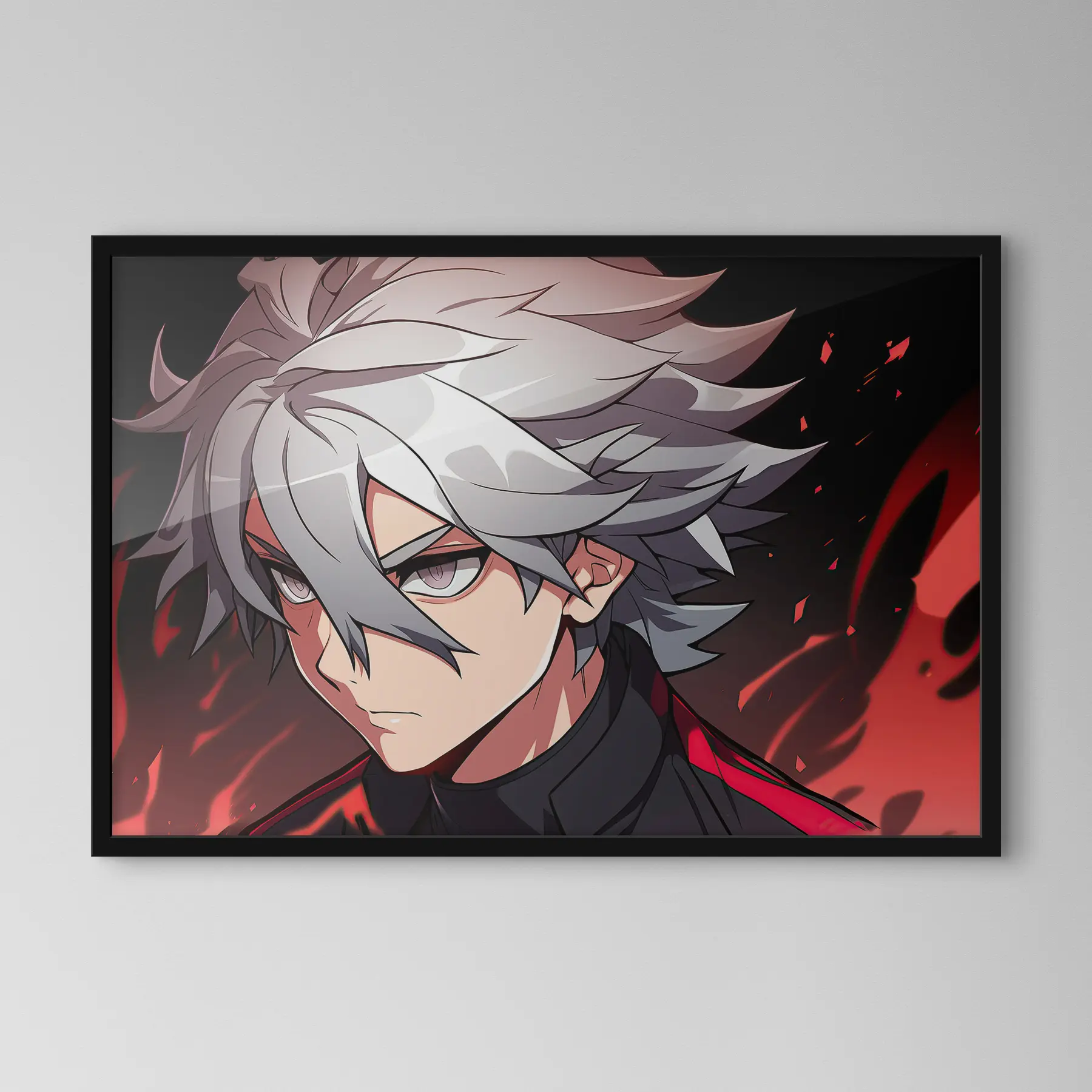 Obraz Facet z anime w światłach f31159