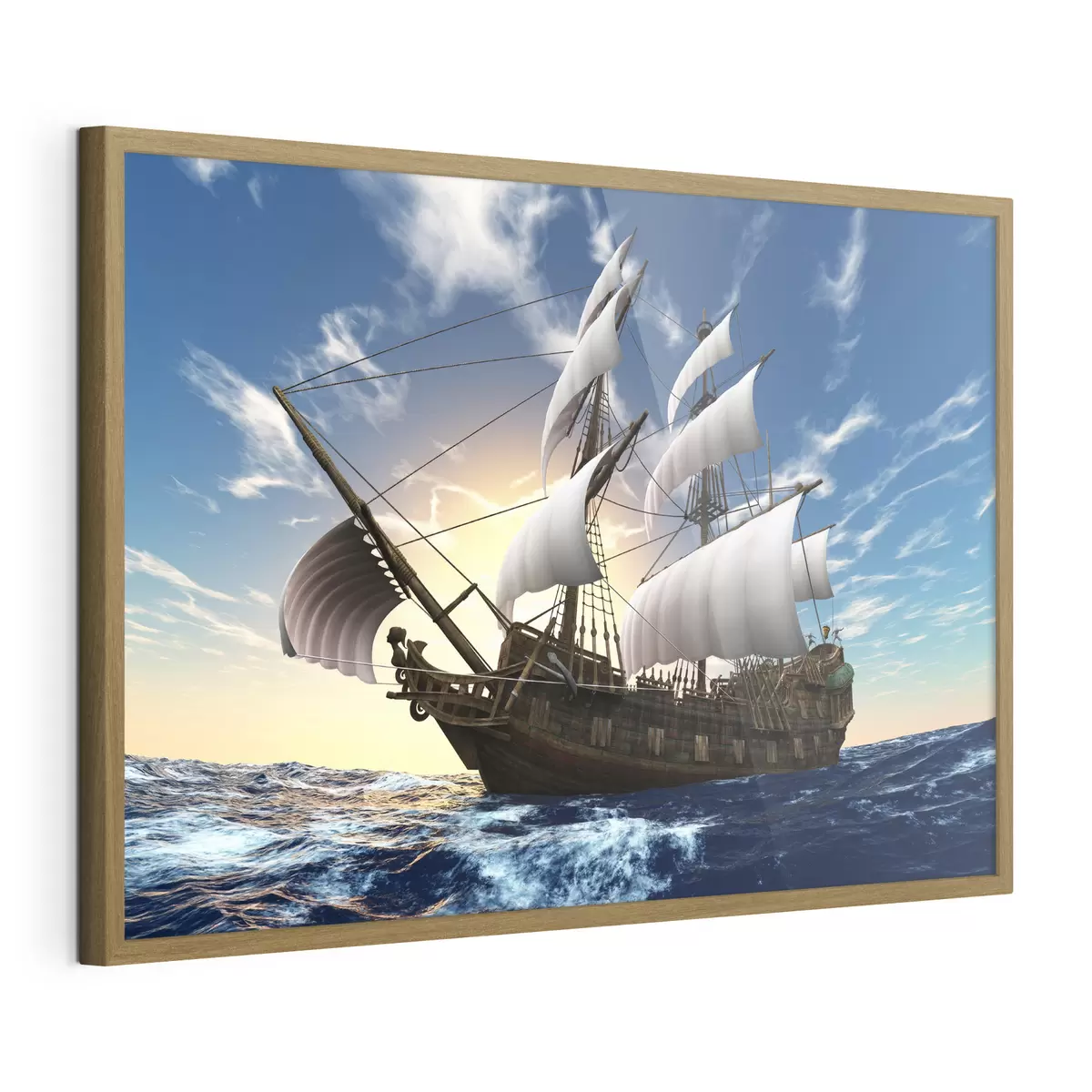 Plakat Piękny statek na morzu f15797