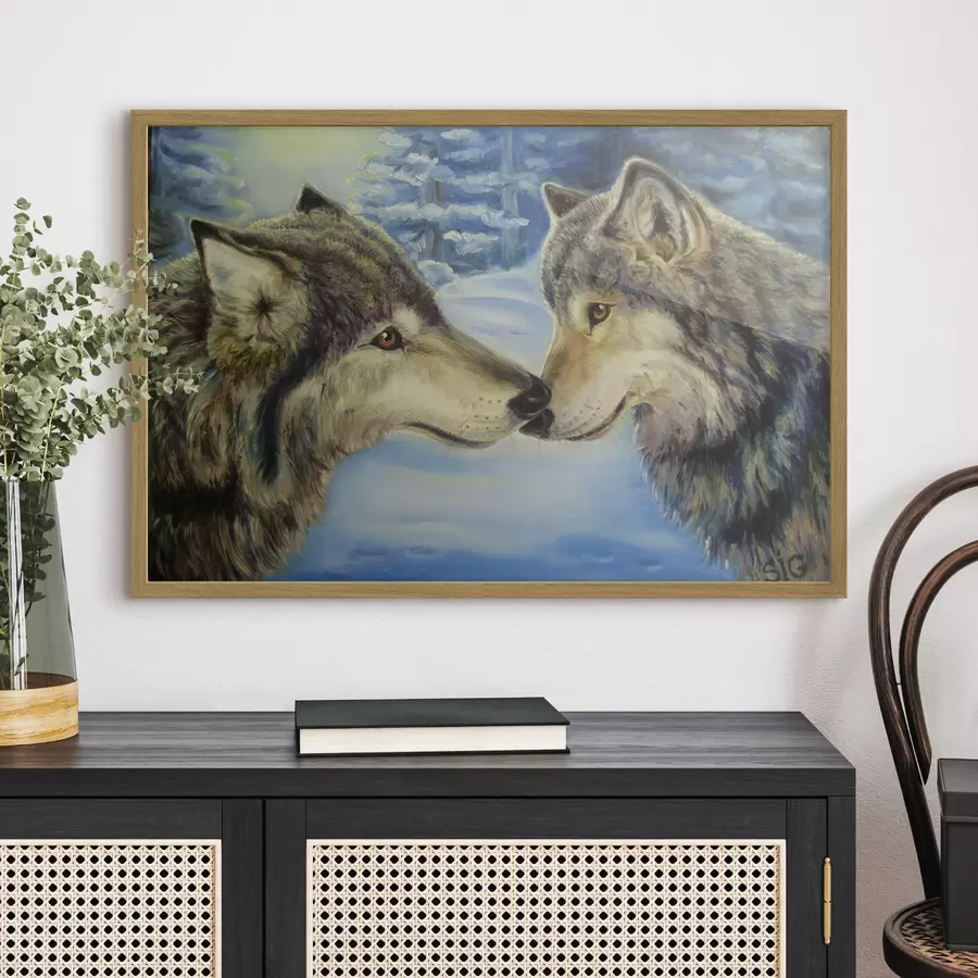 Fototapeta We dwoje przez śnieg f15354